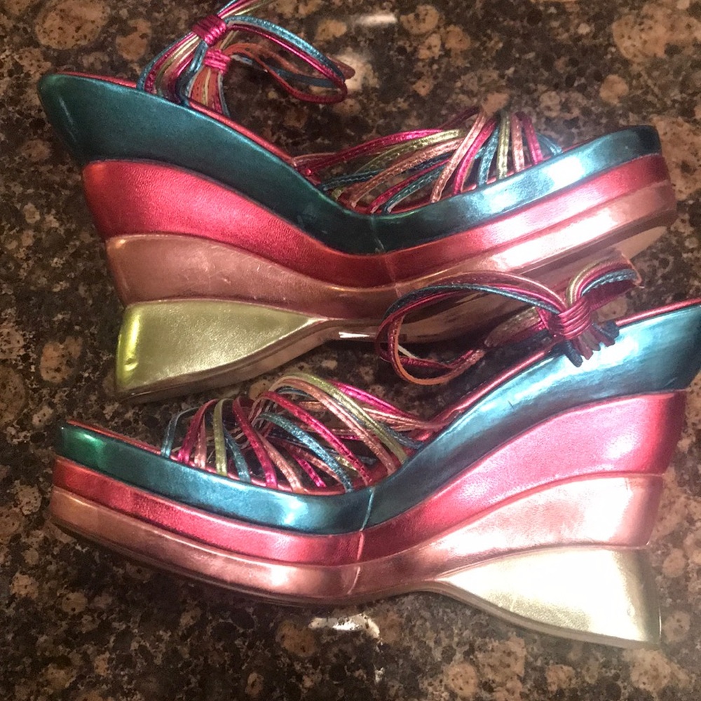 S🚫LD‼️ 🌈 rainbow brite unicorn wedges - Picture 6 of 7